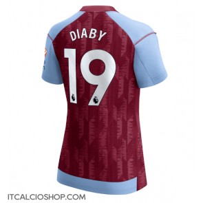 Aston Villa Moussa Diaby #19 Prima Maglia Femmina 2023-24 Manica Corta